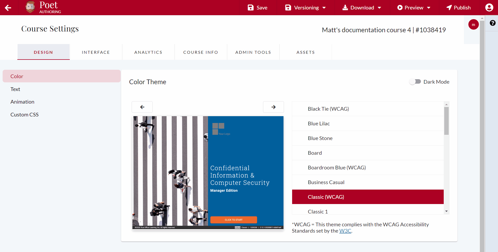 Styling and theming your course Learning Pool Help Centre