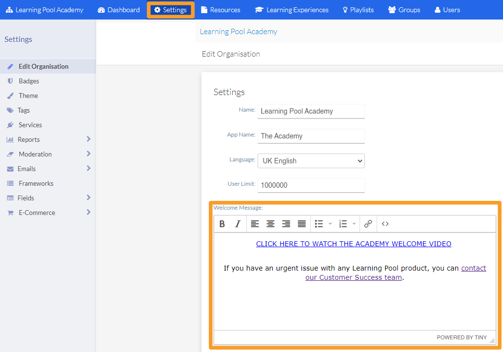 Dashboard Builder Learning Pool Help Centre