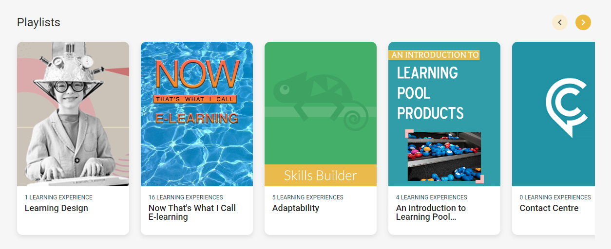 Grouping playlists on the dashboard – Learning Pool Help Centre