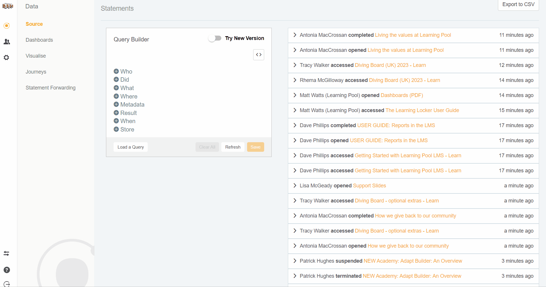 Creating a dashboard Learning Pool Help Centre