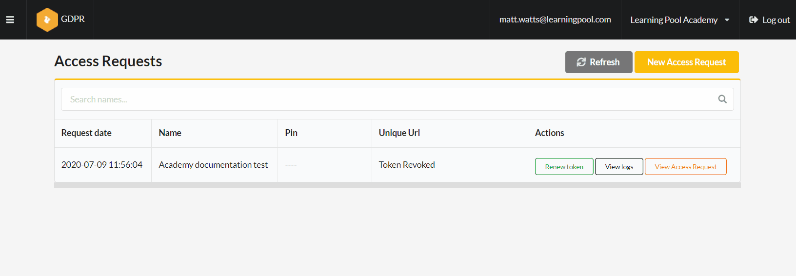 The GDPR app Learning Pool Help Centre