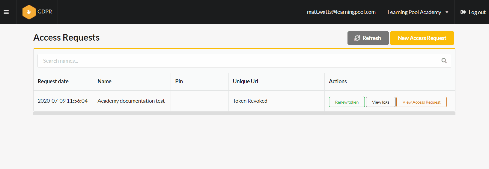 The GDPR app Learning Pool Help Centre